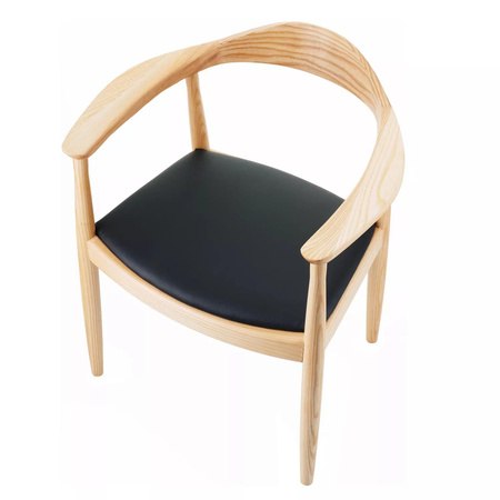 Krzesło KING jesionowe z podłokietnikami naturalne (MH-004CH-N) - Moos Home