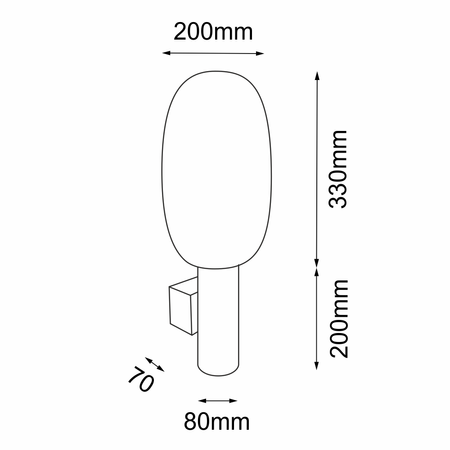 Kinkiet Tanpo I K - Czarny (530 mm)   (4008) - Shilo