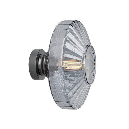 CEILINGWALL LIGHT E27 MAX 40W METAL-GLASS ANODISED DARK GREY (23011 Zambelis) - Zambelis