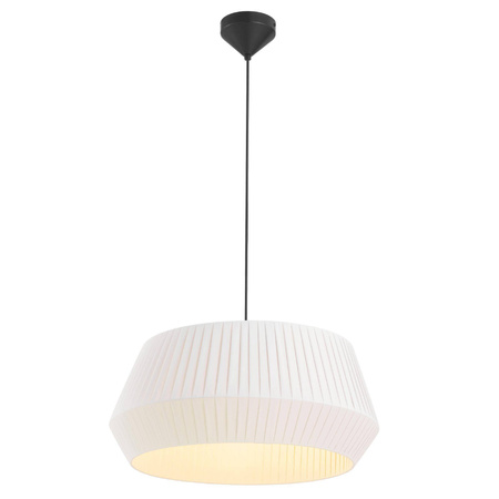 Lampa wisząca z bawełnianym abażurem DICTE Nordlux E27 60W Tekstylia Biały