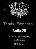 Plafon BOLLA 25 (1671-3X-CL | AZ1285) Azzardo