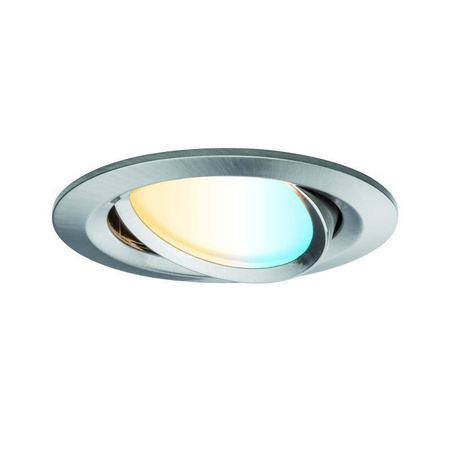 Oprawa wbudowana Nova Plus Zigbee Coin regulacja temperatury ruchoma LED 1x7W 230V 51mm Żelazo Szczotkowane/Aluminium (PL92961) - PAULMANN
