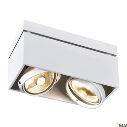 KARDAMOD, lampa sufitowa, dwupunktowa, QPAR111, prostokątna, biała, maks. 150W (117111) - SLV