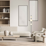 LED FLOOR LIGHT 12W 3000K GLASS &METAL WHITE+BLACK (20135 Zambelis) - Zambelis