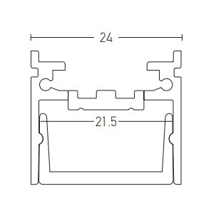 ALLUMINIUM PROFILE WITH OPAL DIFFUSER (20325 Zambelis) - Zambelis
