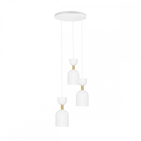 SUPURU 3P biała lampa wisząca / plafon z mosiądzem (SUP331P3) - Ummo