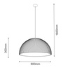 Lampa wisząca GANDRA platynowa (5026) - Shilo