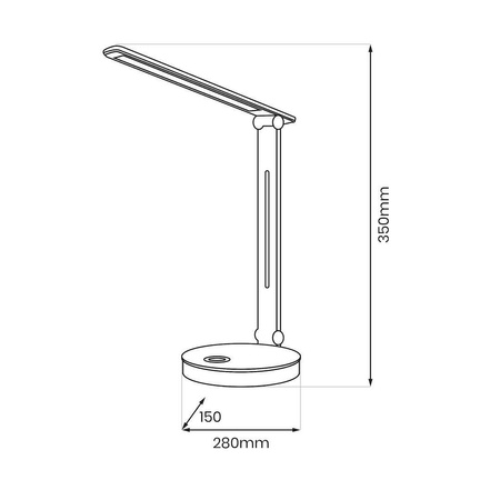 Lampka biurkowa Bruno White 5W LED RGB (ML1629) - Milagro