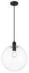 Ozdobna lampa wisząca Puerto czarna duża (śr.30) - Light Prestige LP-004/1P L BK
