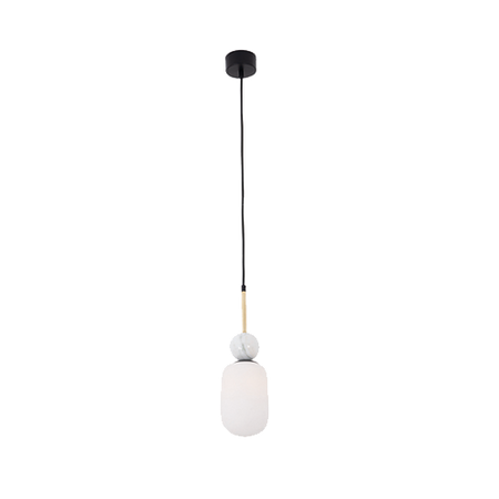PENDANT LAMP 1XE27 OPAL GLASS-WHITE MARBLE (22215 Zambelis) - Zambelis