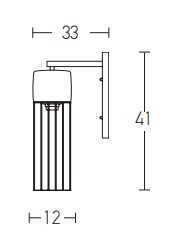 SCONCE 1L CONCRETE STEEL BLACK (1661 Zambelis) - Zambelis