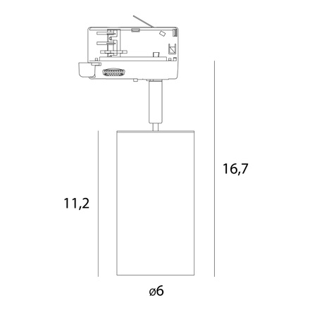 MAXLIGHT S0021 RAYO REFLEKTOR GU10 DO SZYNOPRZEWODU, CZARNY