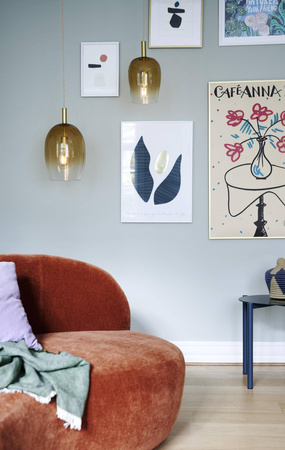 Lampa wisząca UMA Nordlux E27 40W Szkło Bursztynowy