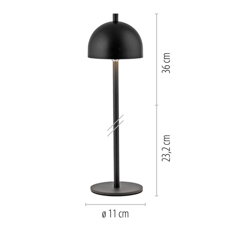BELLIS LAMPA STOŁOWA CZARNA (19244-18) - Paul Neuhaus