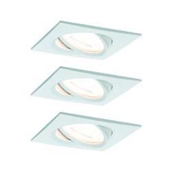 Zestaw Oprawa wbudowana Nova Coin LED 3-st ściemnianie ruchoma 3x6,5W 2700K 230V Biały Mat/Aluminium (PL93490) - PAULMANN