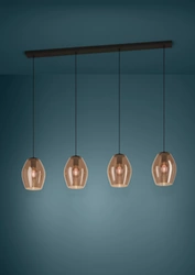Lampa wisząca ESTANYS 1 czarna (390162) - EGLO