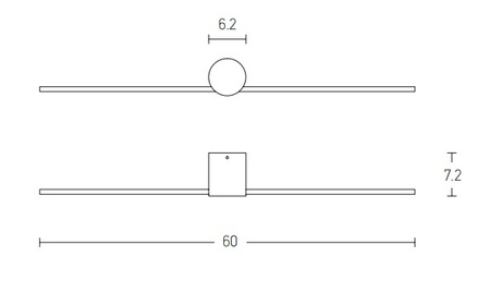 LED WALL LAMP 6W 3000K DOWNWARD  ALUMINUM  DRIVER BLACK (20145 Zambelis) - Zambelis