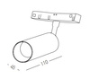 MAGNETIC SPOT 8W 3000K BLACK DIMMABLE (22094 Zambelis) - Zambelis