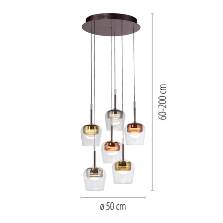 Lampa na pilota i aplikację, z płynną regulacją wysokości Q-KON MULTIKOLOR (2744-70) - Paul Neuhaus