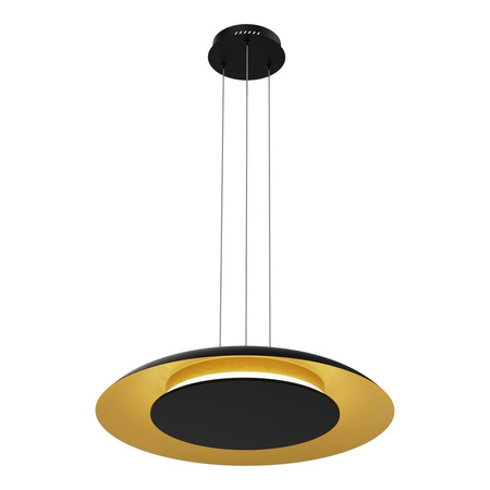 Lampa wisząca Piattino Czarny Złoty 30W LED 3000K-4000k-6000K (ML1815) - Milagro