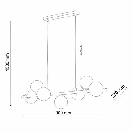 Lampa wisząca ESTERA złota 7 PŁ (5668) - TK Lighting