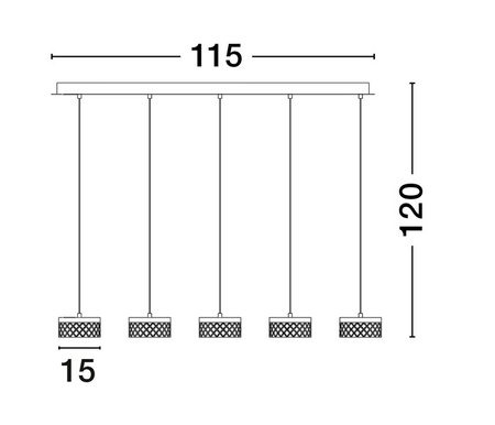 Lampa wisząca wewnętrzna MINEROS (LE44583) - Luces Exclusivas
