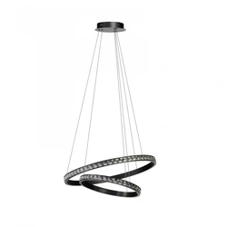 Kryształowa lampa wisząca AZALEA 60+40 3-STEP DIMM BK (AZ6773) Azzardo