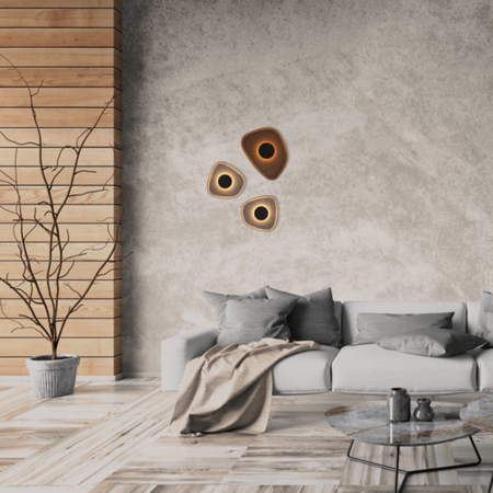 SCONCE LED LIGHT 5W 3000K ACOUSTIC GREY-BLACK (23175 Zambelis) - Zambelis