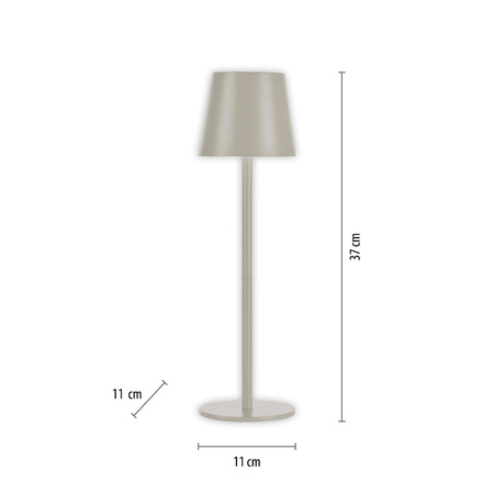 Przenośna LAMPA STOŁOWA USB EURIA SZARA (19250-40) - Paul Neuhaus