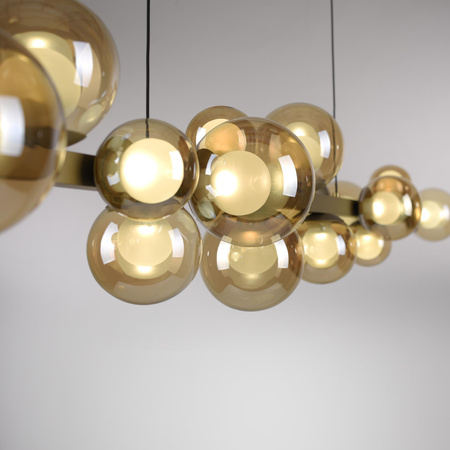 Lampa wisząca z płynną regulacją wysokości PURE E-POPUP 120cm BRĄZOWY (2557-97) - Paul Neuhaus