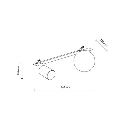 VOX 2 X GU10 / G9 LAMPA SUFITOWA PODTYNKOWA (10927) - TK Lighting