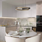PENDANT LED LIGHT 41W 3000K ALUMINIUM GOLD MATT BLACK (22011 Zambelis) - Zambelis