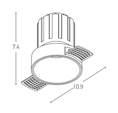 TRIMLESS SPOT LED 6W WHITE (S095 Zambelis) - Zambelis