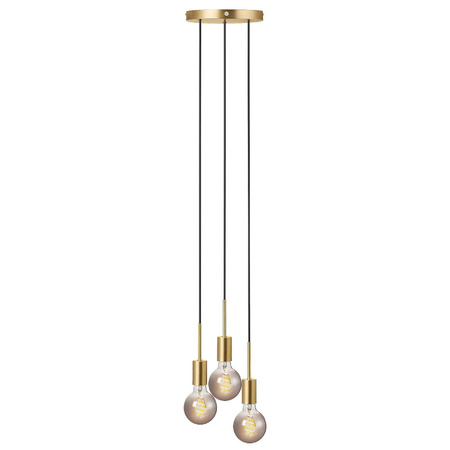 Lampa wisząca PACO Nordlux E27 3x25W Metal Mosiądz