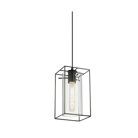 Lampa wisząca LONCINO 1 czarna/przezroczysta (49495 - Eglo) - żyrandol