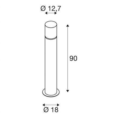 ROX ACRYL 90 E27 socket, stal szlachetna 304 (1001490) - SLV