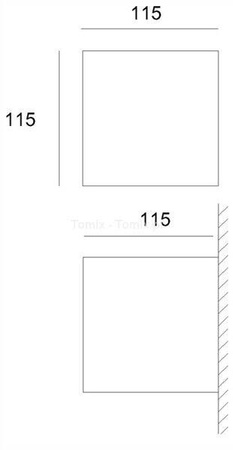 Kinkiet betonowy CUBE kol. ciemnoszary (D341184)