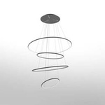 Lampa wisząca Ledowe okręgi No.4 Φ100 cm czarna 3k ściemnialna Altavola Design (LA084/P_100_in_3k_black_dimm) - ALTAVOLA DESIGN