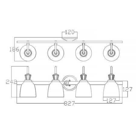Kinkiet Cora (KL-CORA4-BATH) - Elstead Lighting
