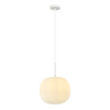 GLASS PENDANT LAMP 1XE27 MAX 40W FROST WHITE GLASS & MATT WHITE METAL (20125 Zambelis) - Zambelis