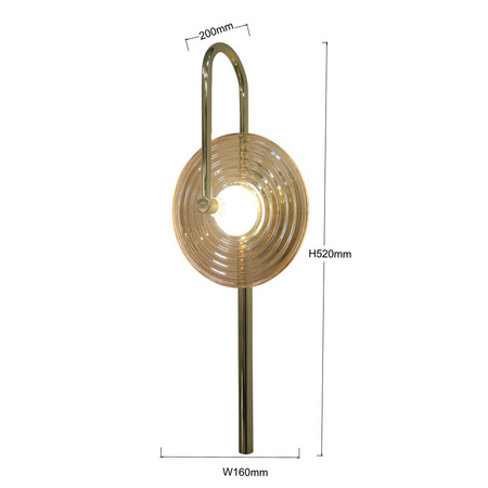 Kinkiet Plato bursztynowy LED CCT (LP-0301/1W AM) - Light Prestige
