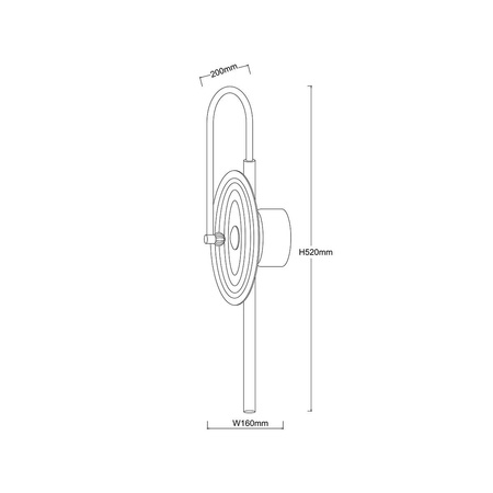 Kinkiet Plato bursztynowy LED CCT (LP-0301/1W AM) - Light Prestige
