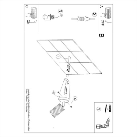 Kinkiet KARBON beżowy z włącznikiem (SL.1598) - Sollux Lighting