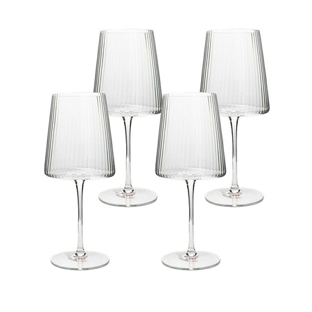 KARE komplet 4 kieliszków do wina RIFFLE  760 ml (53269) - Kare Design