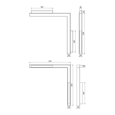 Reflektor Narożny Na Szynę 48V Multiline Stripe C (893463) - Loonari