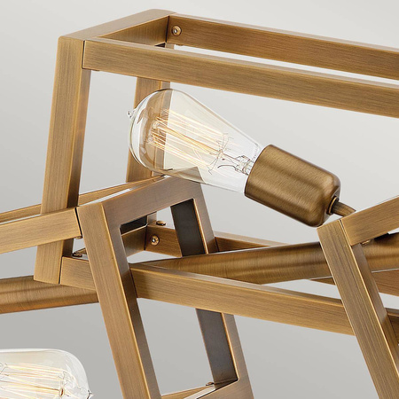 Podłużna lampa wisząca Ensemble - 6 źródeł światła - Szczotkowany brąz (QN-ENSEMBLE6-BB) - Quintiesse