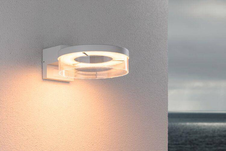 Oprawa elewacyjna CAPERA LED SH Zigbee12,5W 800lm 2200K-3000K czujnik ruchu i zmierzchu IP44 230V biały / aluminium (PL93114) - PAULMANN