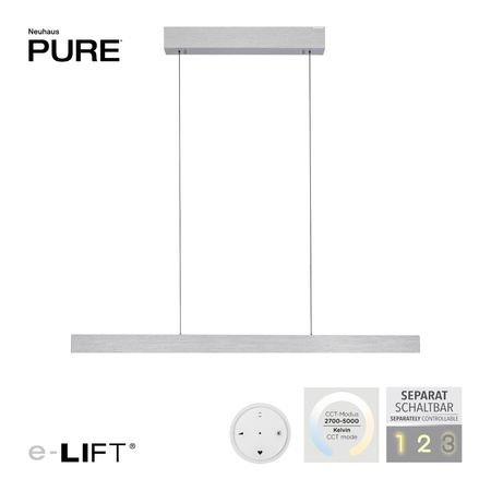 PURE E-MOTION LAMPA WISZĄCA ALUMINIUM (2570-95) - Paul Neuhaus