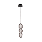 PENDANT LED LIGHT 12W 3000K METAL-ACRYLIC-GLASS,BLACK-SMOKED GREY (23269 Zambelis) - Zambelis