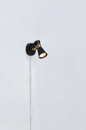 FOLIE Wall 1L Black/Antique Brass (108625) Markslojd